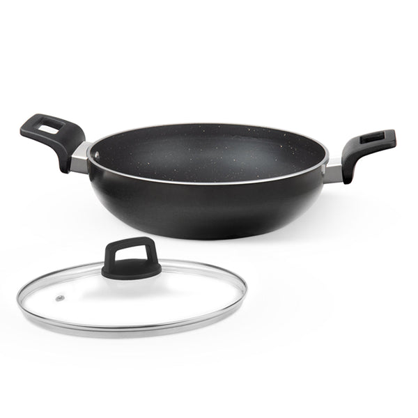 Borosil Granito Nonstick Induction Bottom Kadai W Lid