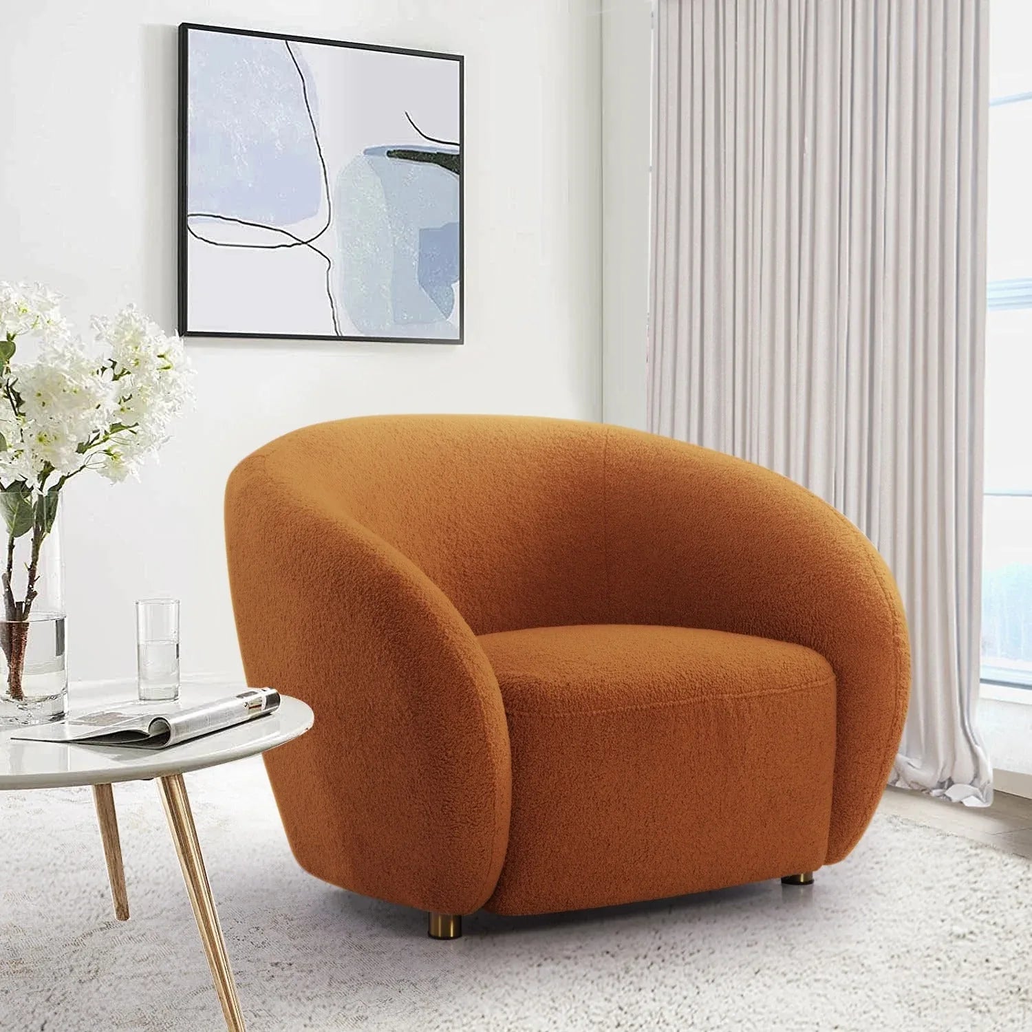 Serenity Arm Chair in Rust Colour