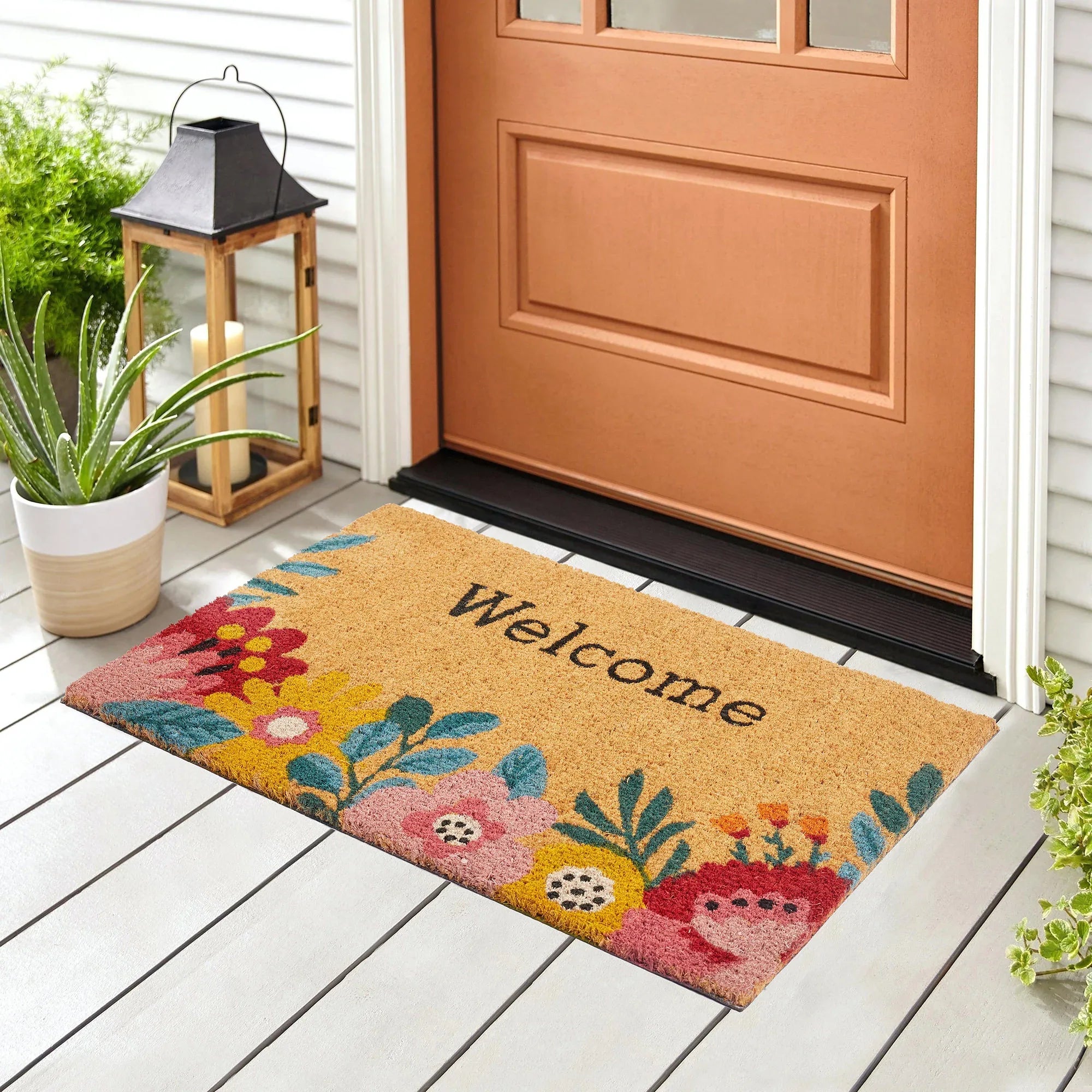 Natura Floral Printed Coir Doormat 40x60 CM in Multi Colour – HomeTown