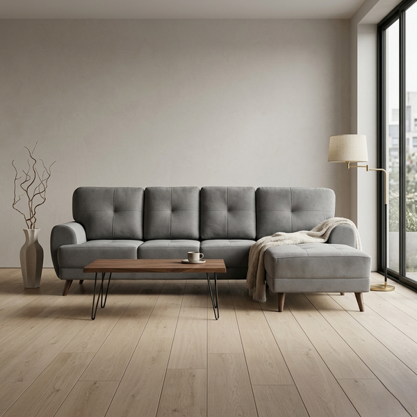 Riga Lyra Fab Lounger Large D Grey Lh