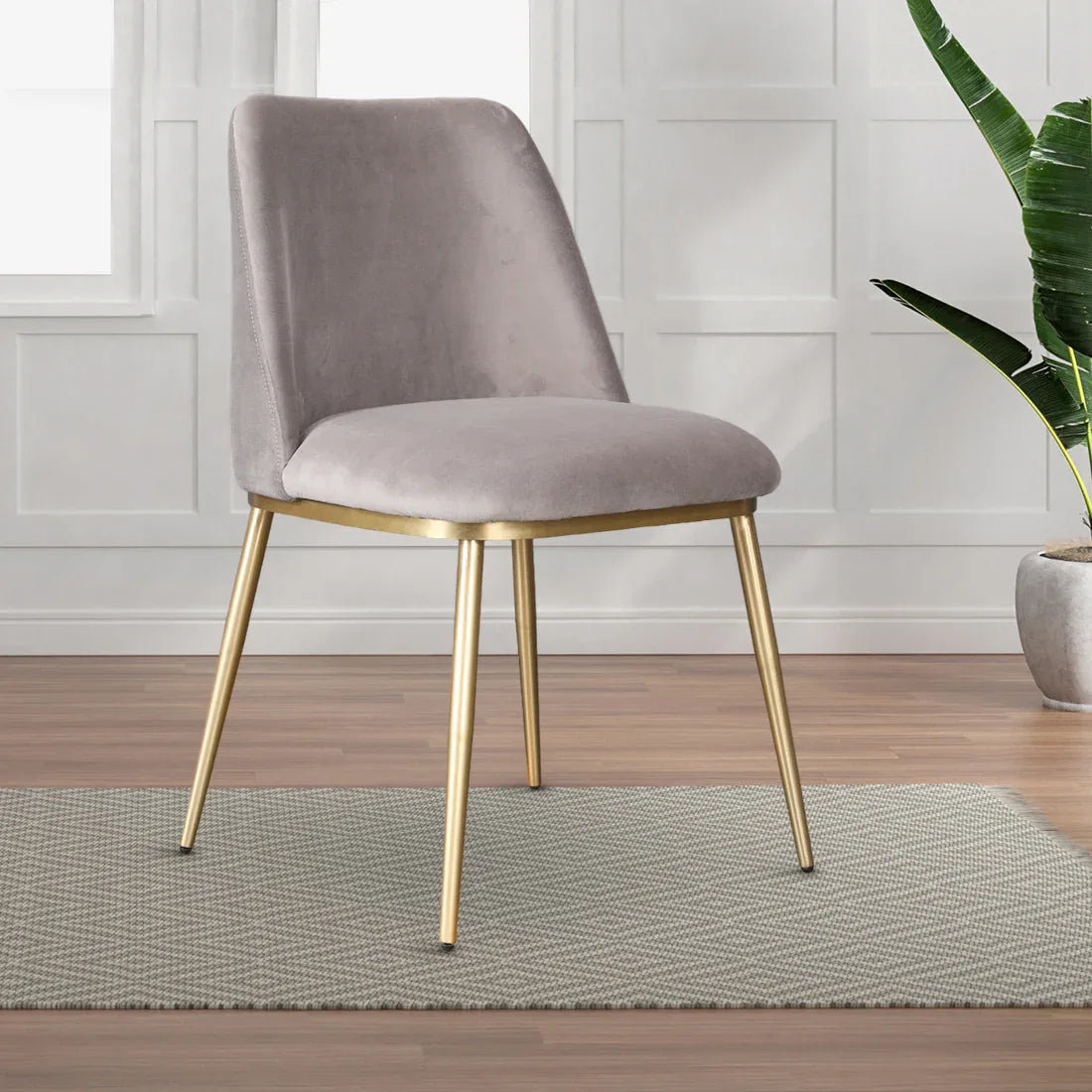 Palatine Metal Dining Chair in Grey Colour