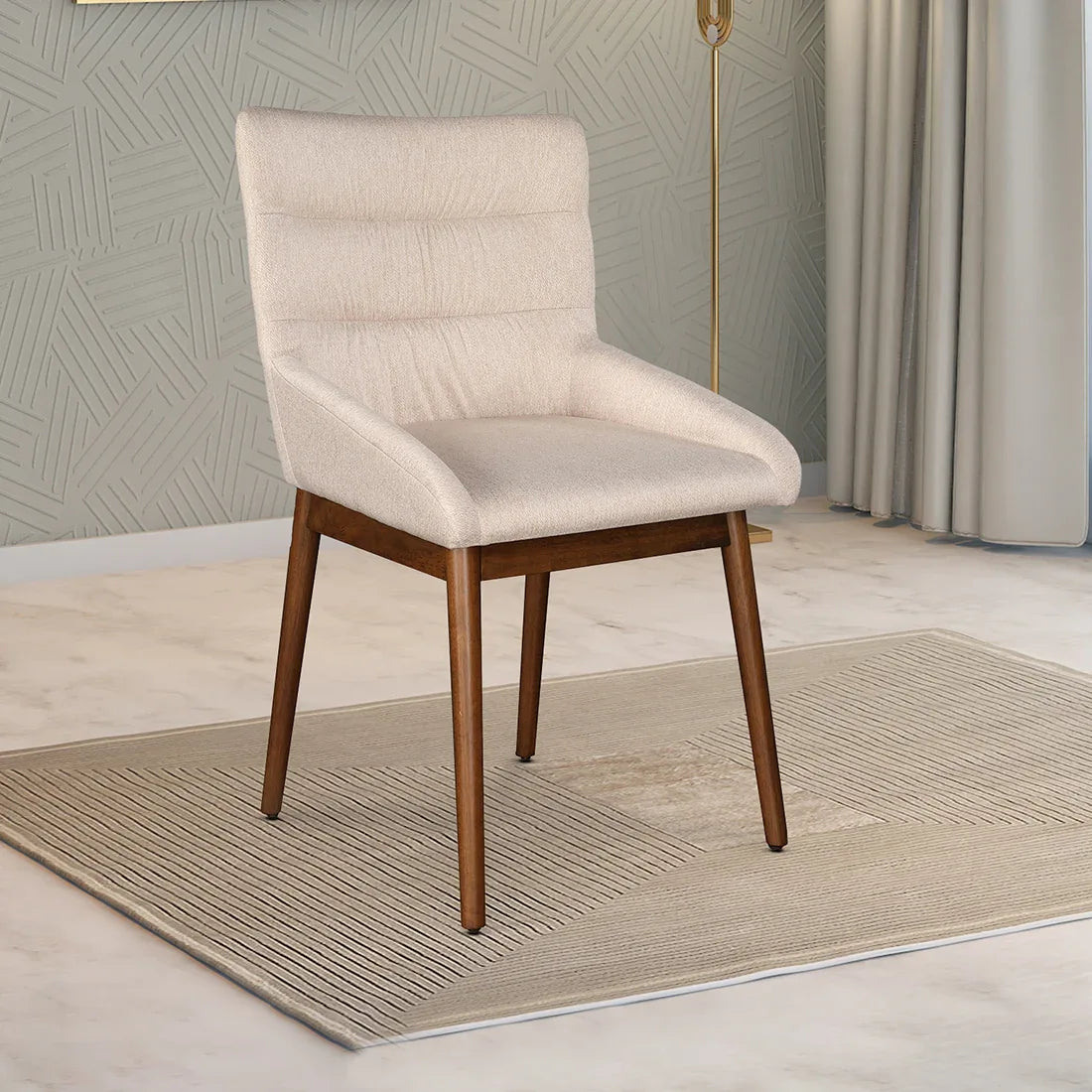 Sanddune Solidwood Dining Chair Set Of in Walnut Colour