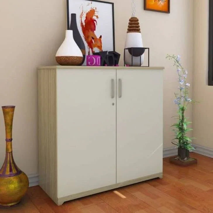 Ambra Engineered Wood Shoe Rack in Oak Colour - Main Image