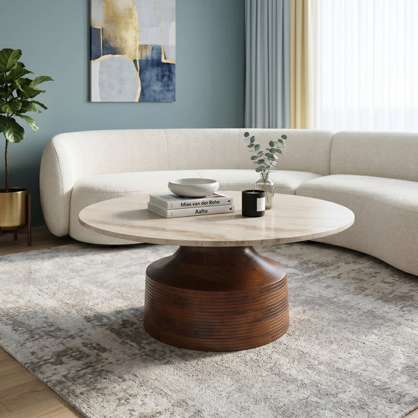 Ornate Marble Top Center Table
