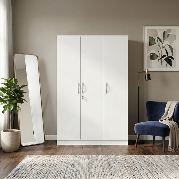 WILLY PLUS 3 DOOR WARDROBE WHITE