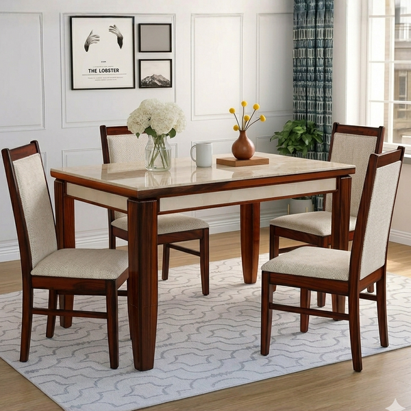 Dilux Ceramic Top 4 Seater Dining Set