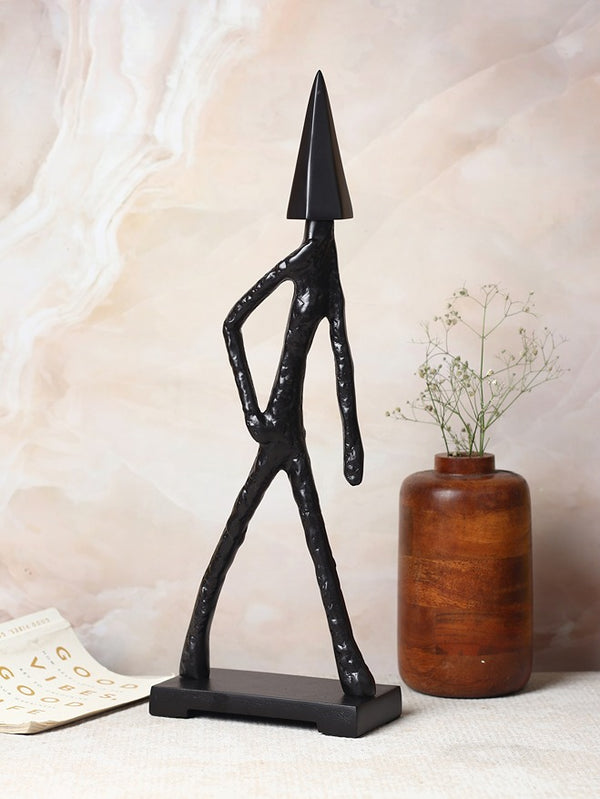 De Massion Arrowed Being Sculpture in Black
