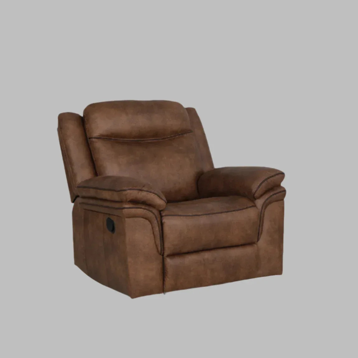 Liora Single Seater Fabric Rocker + Recliner in Brown Colour - HomeTown