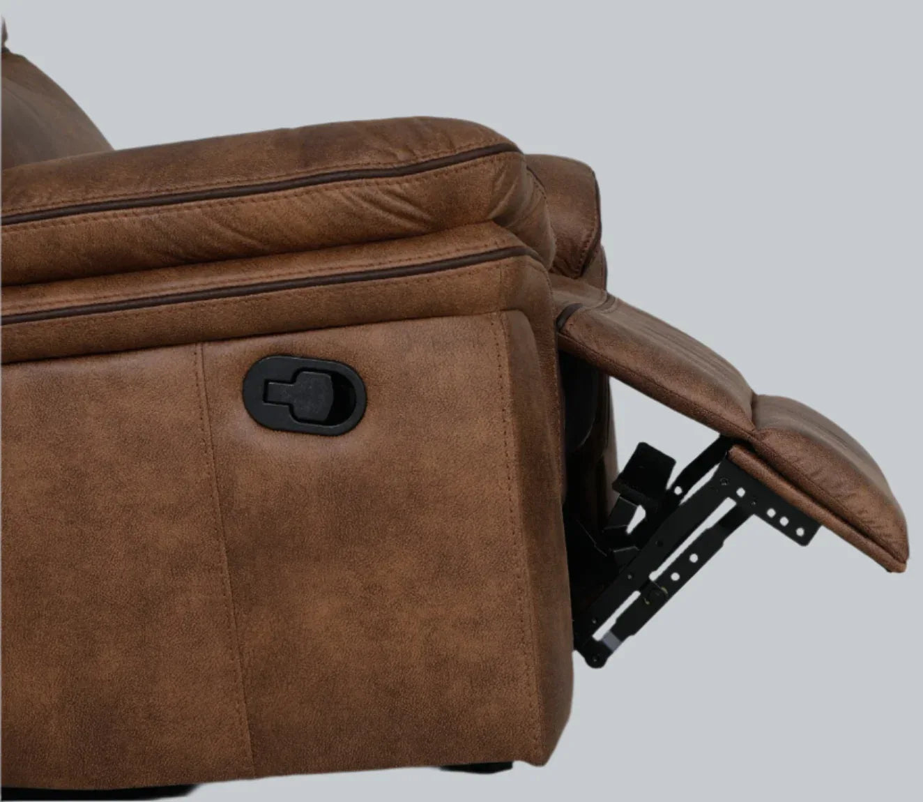 Liora Single Seater Fabric Rocker + Recliner in Brown Colour - HomeTown