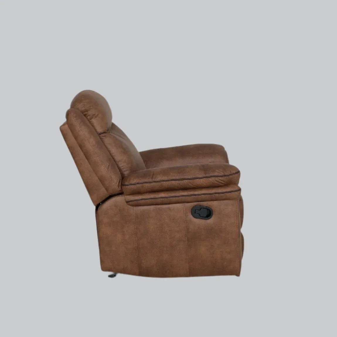 Liora Single Seater Fabric Rocker + Recliner in Brown Colour - HomeTown