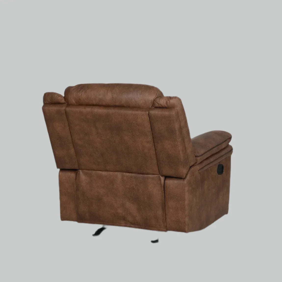 Liora Single Seater Fabric Rocker + Recliner in Brown Colour - HomeTown