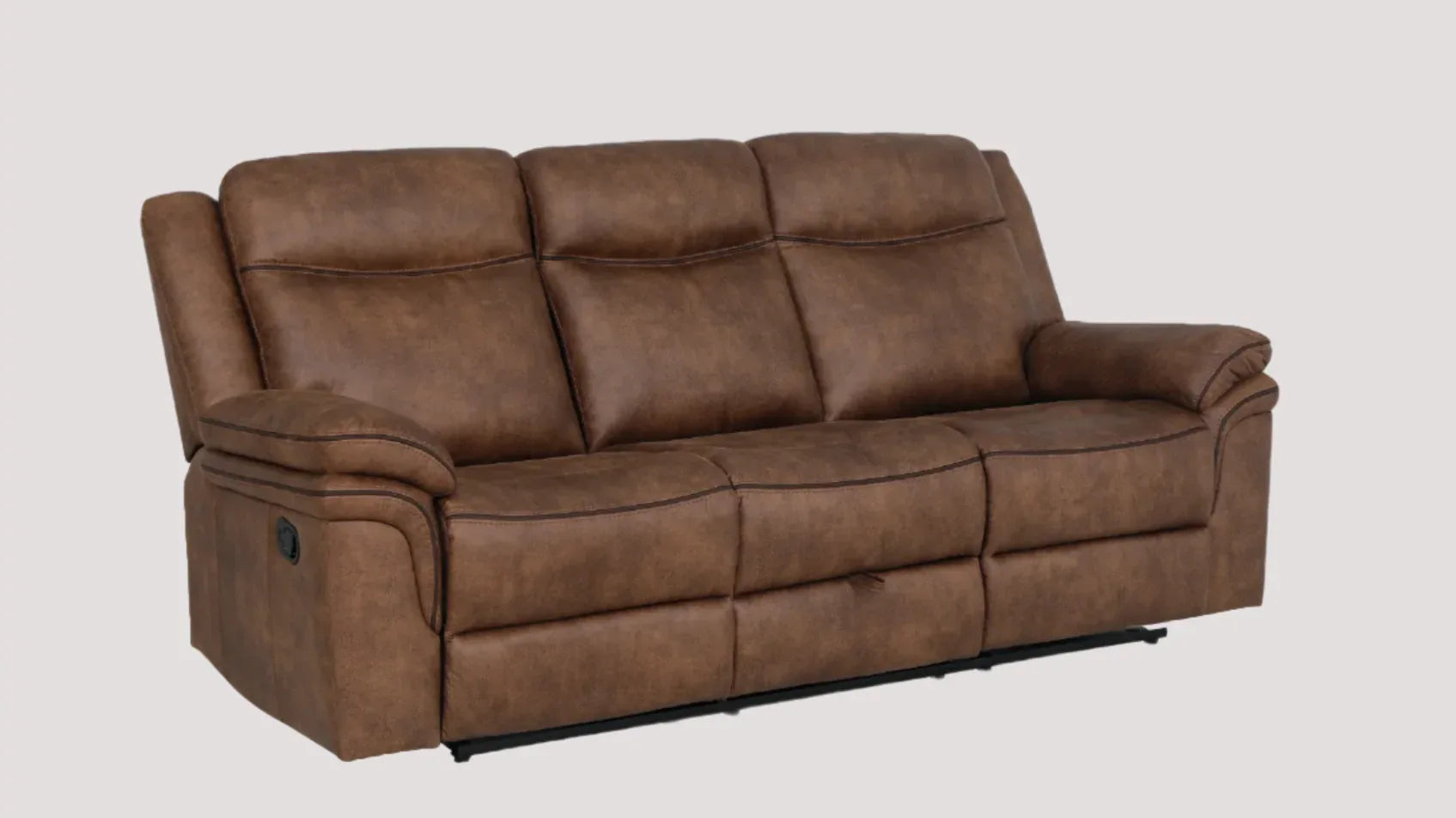 Liora Seater Fabric Recliner in Brown Colour