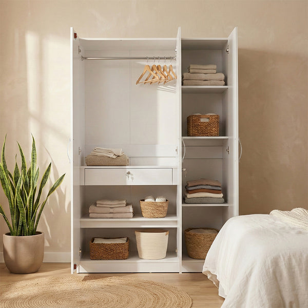 WILLY PLUS 3 DOOR WARDROBE WHITE