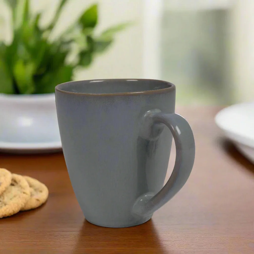 Living Essence Stoneware Mug Blue 380ml Set of 2Pcs - HomeTown