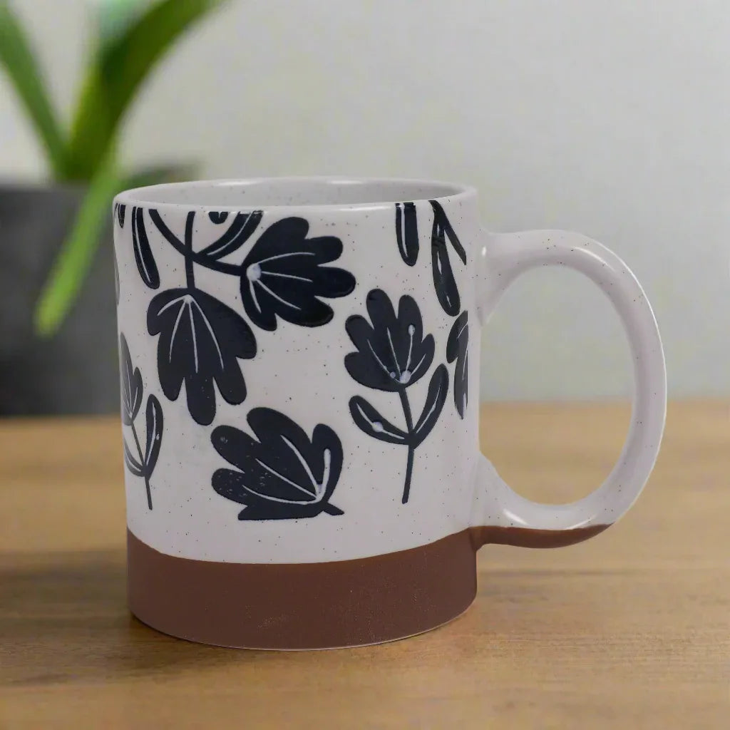 Living Essence Stoneware Mug White 280ml Set of 2Pcs - HomeTown