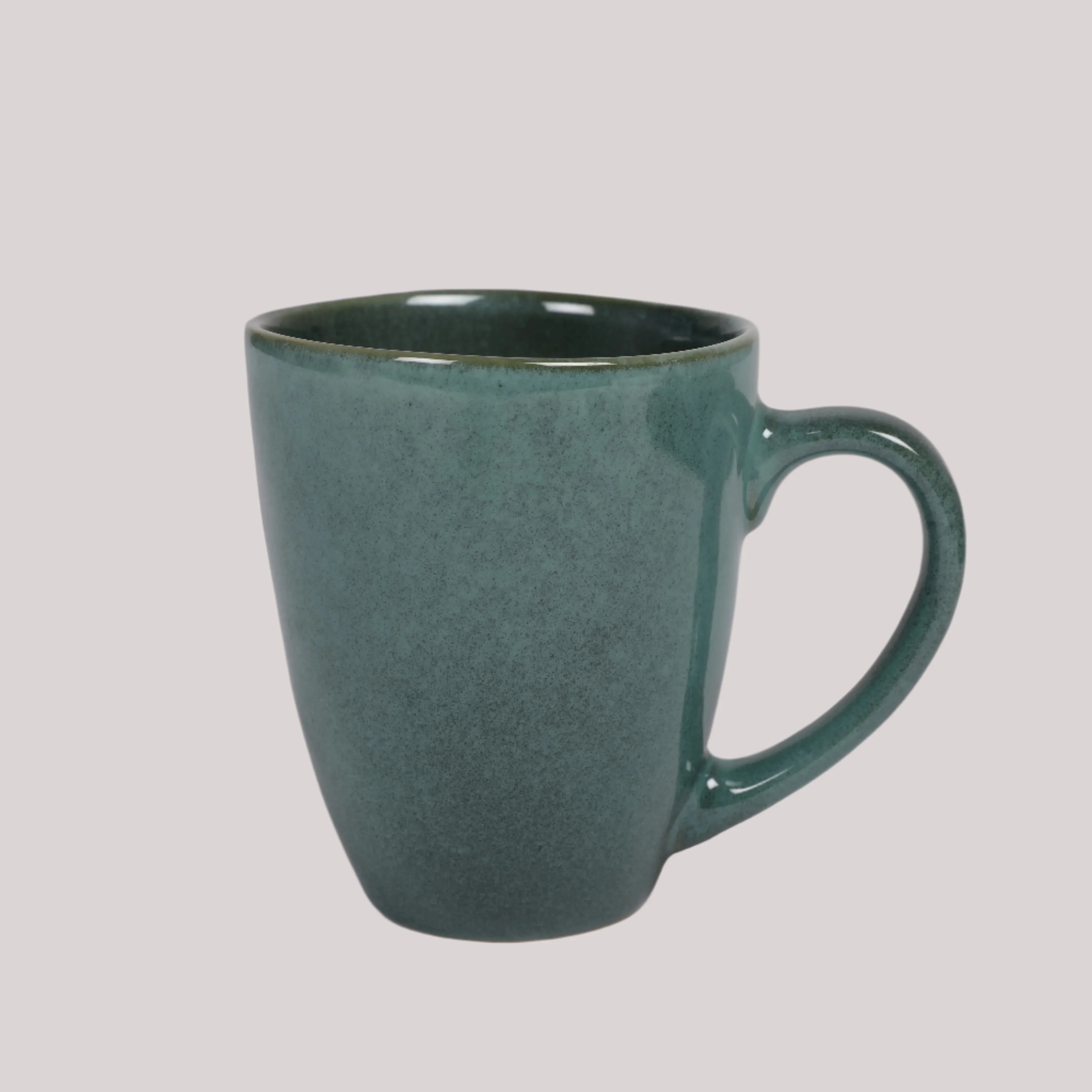 Living Essence Stoneware Mug Green 380ml Set of 2Pcs - HomeTown