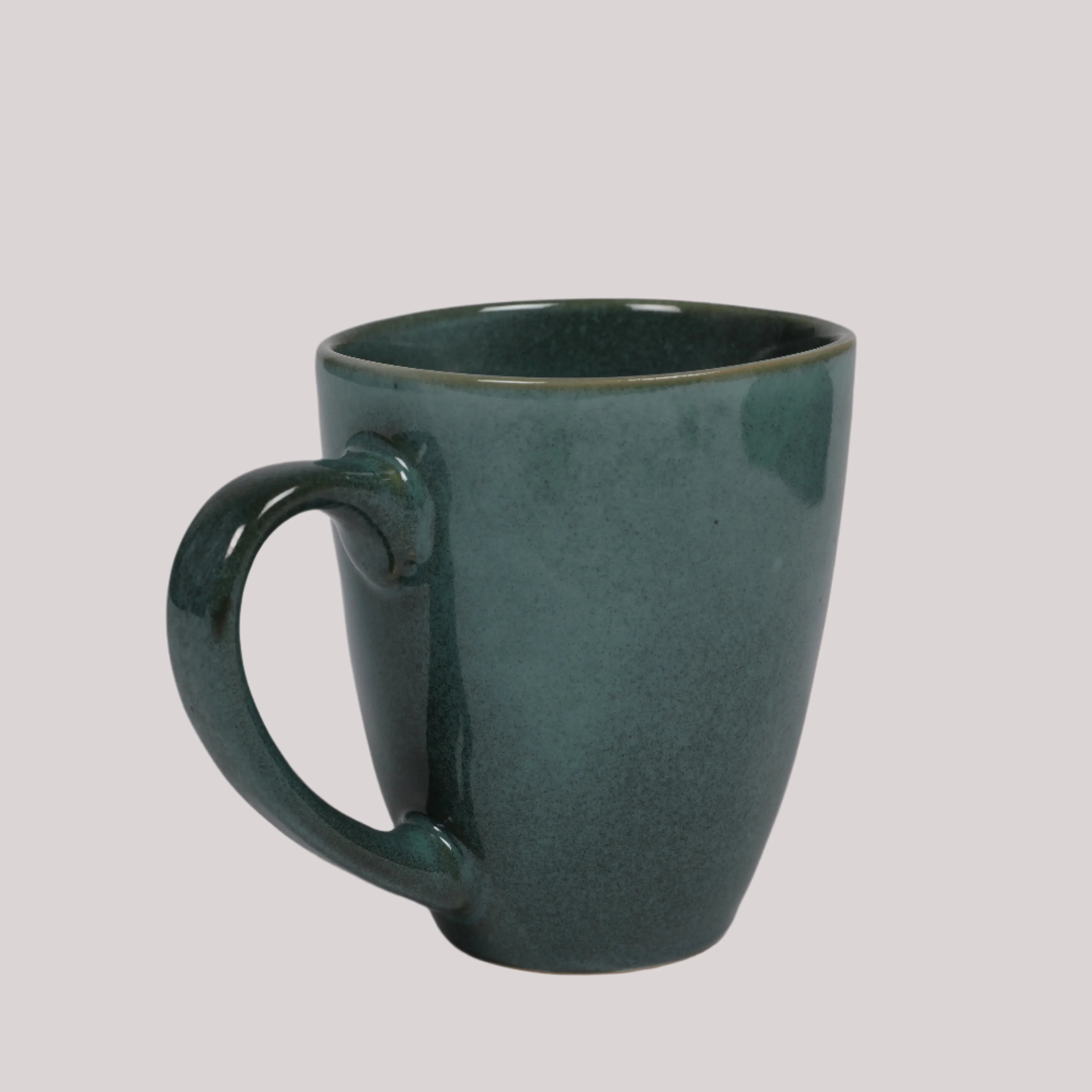 Living Essence Stoneware Mug Green 380ml Set of 2Pcs - HomeTown