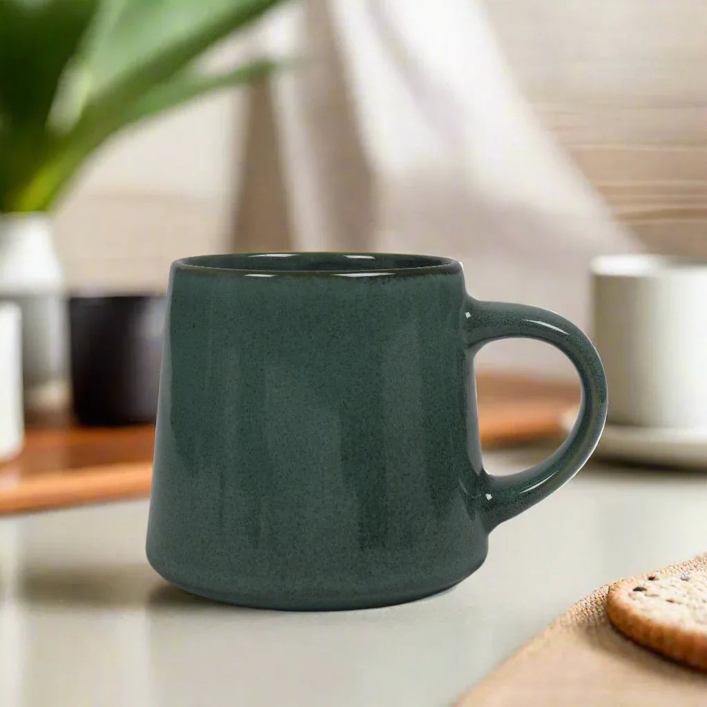 Living Essence Stoneware Mug Green 450ml Set of 2Pcs - HomeTown