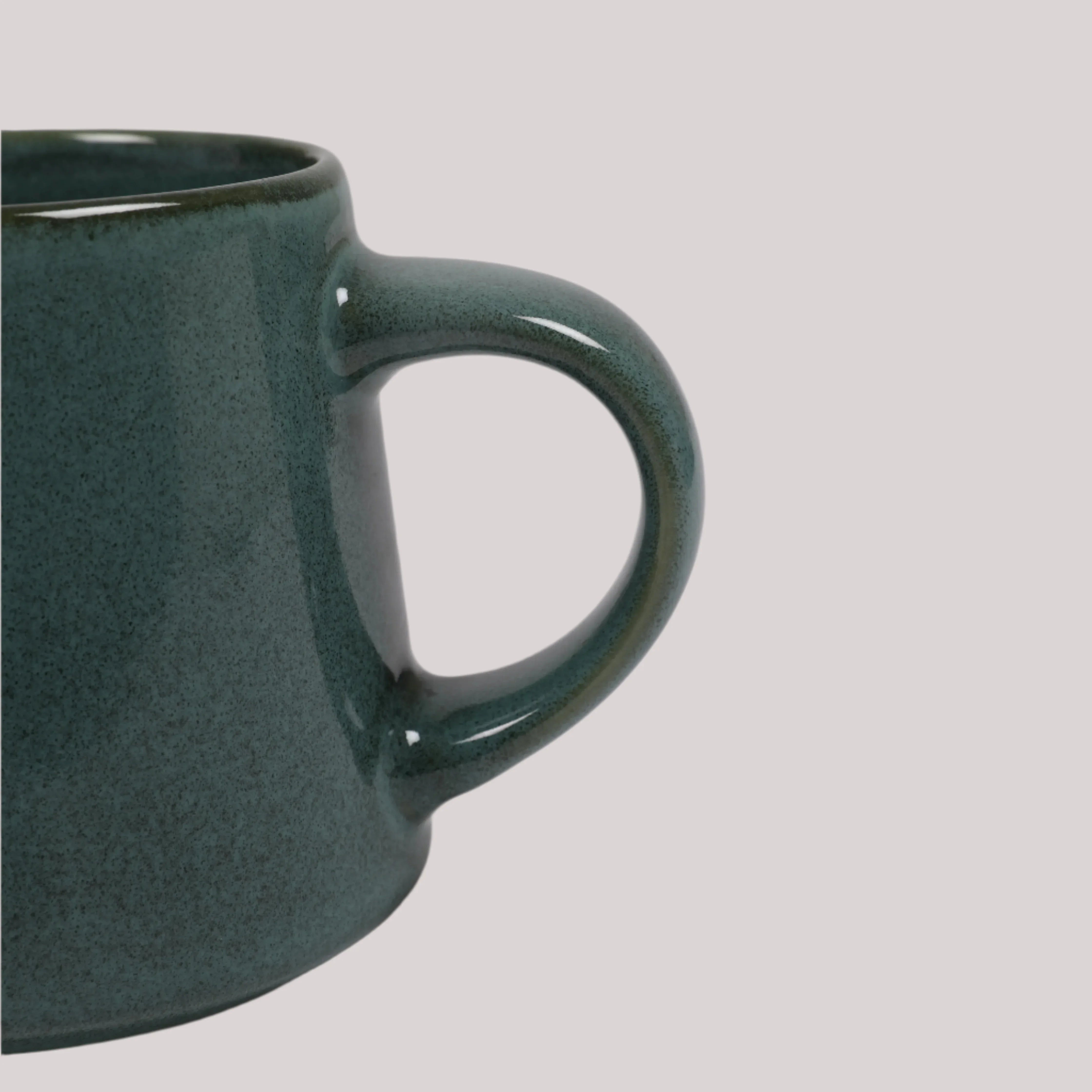 Living Essence Stoneware Mug Green 450ml Set of 2Pcs - HomeTown