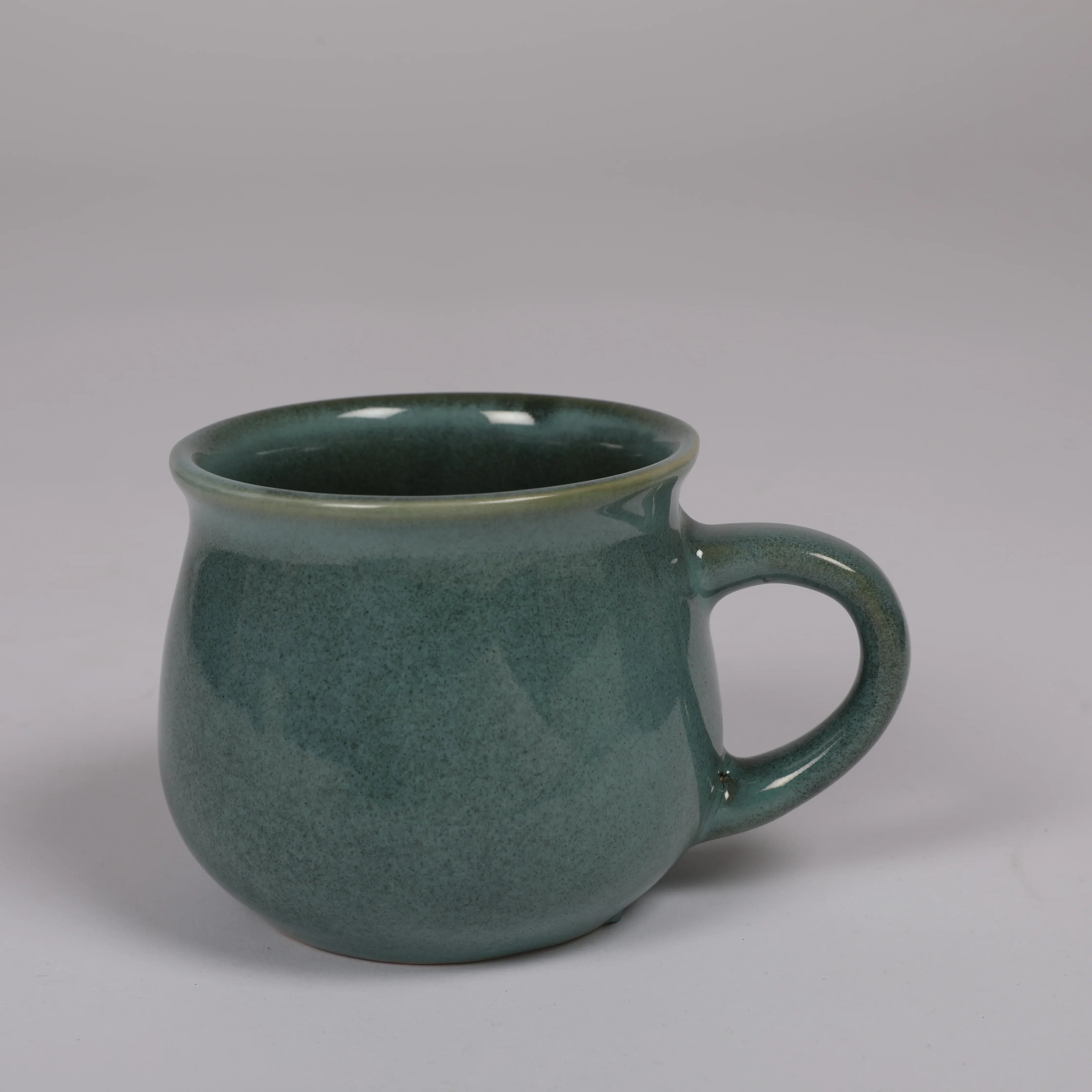 Living Essence Stoneware Mug Green 240ml Set of 2Pcs - HomeTown