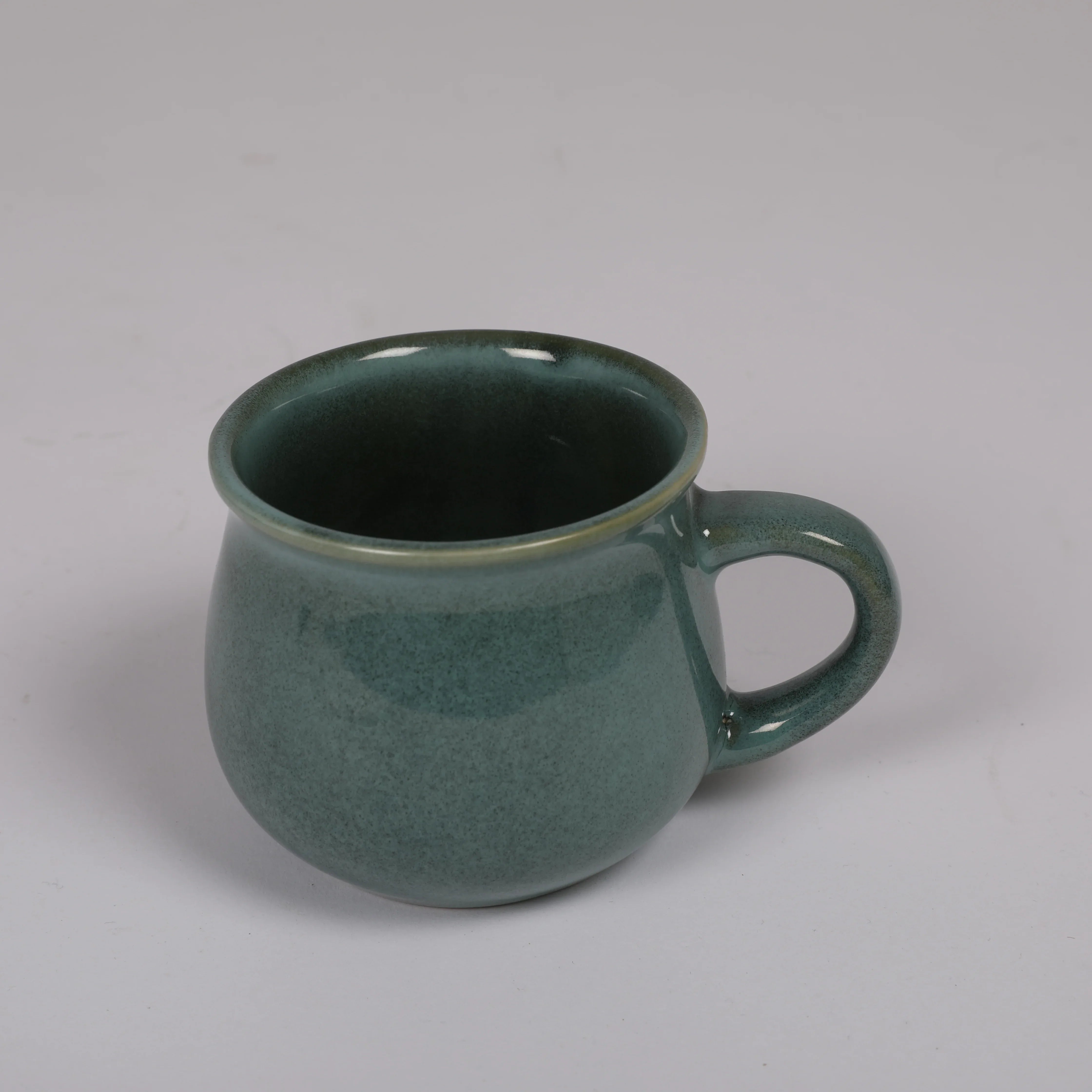 Living Essence Stoneware Mug Green 240ml Set of 2Pcs - HomeTown