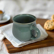 Living Essence Stoneware Mug Green 240ml Set of 2Pcs - HomeTown