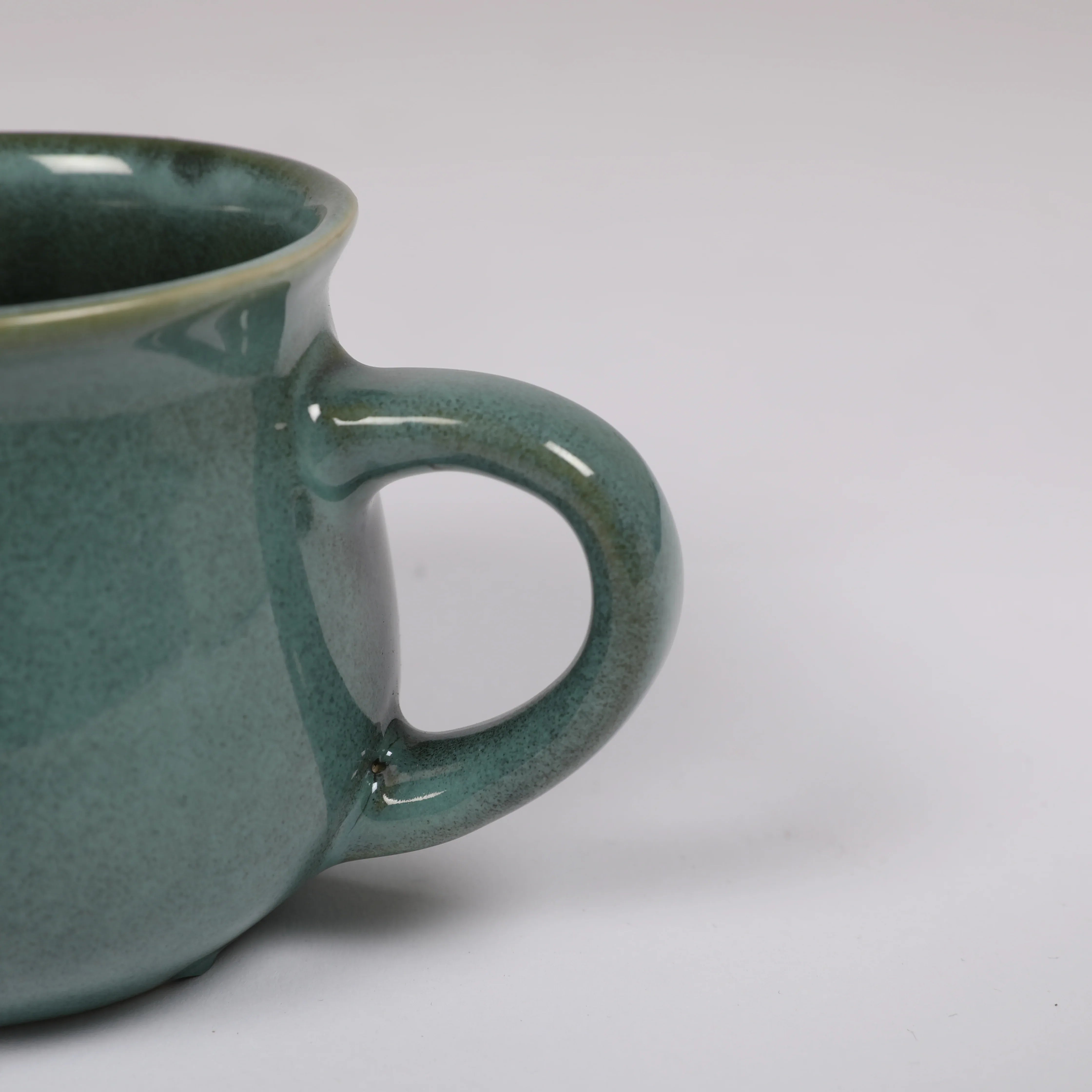 Living Essence Stoneware Mug Green 240ml Set of 2Pcs - HomeTown