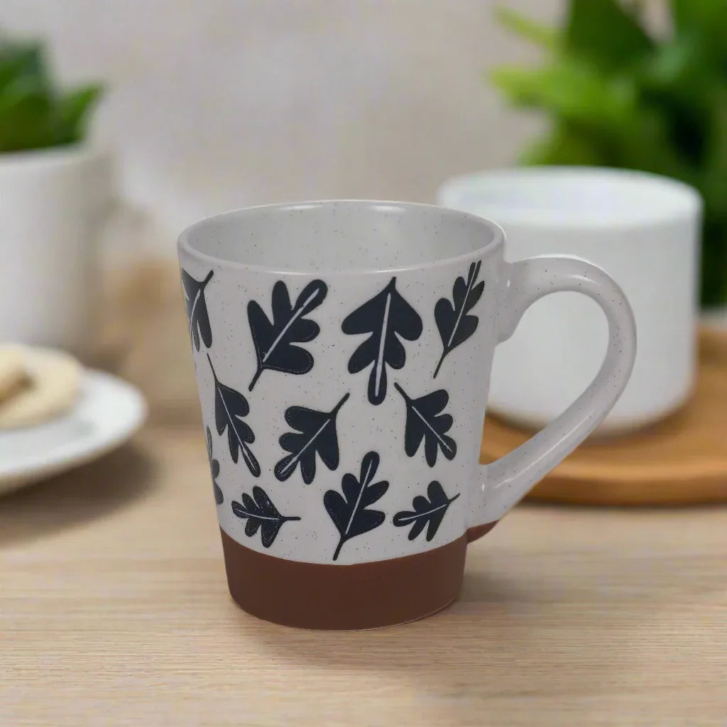 Living Essence Stoneware Mug White 360ml Set of 2Pcs - HomeTown