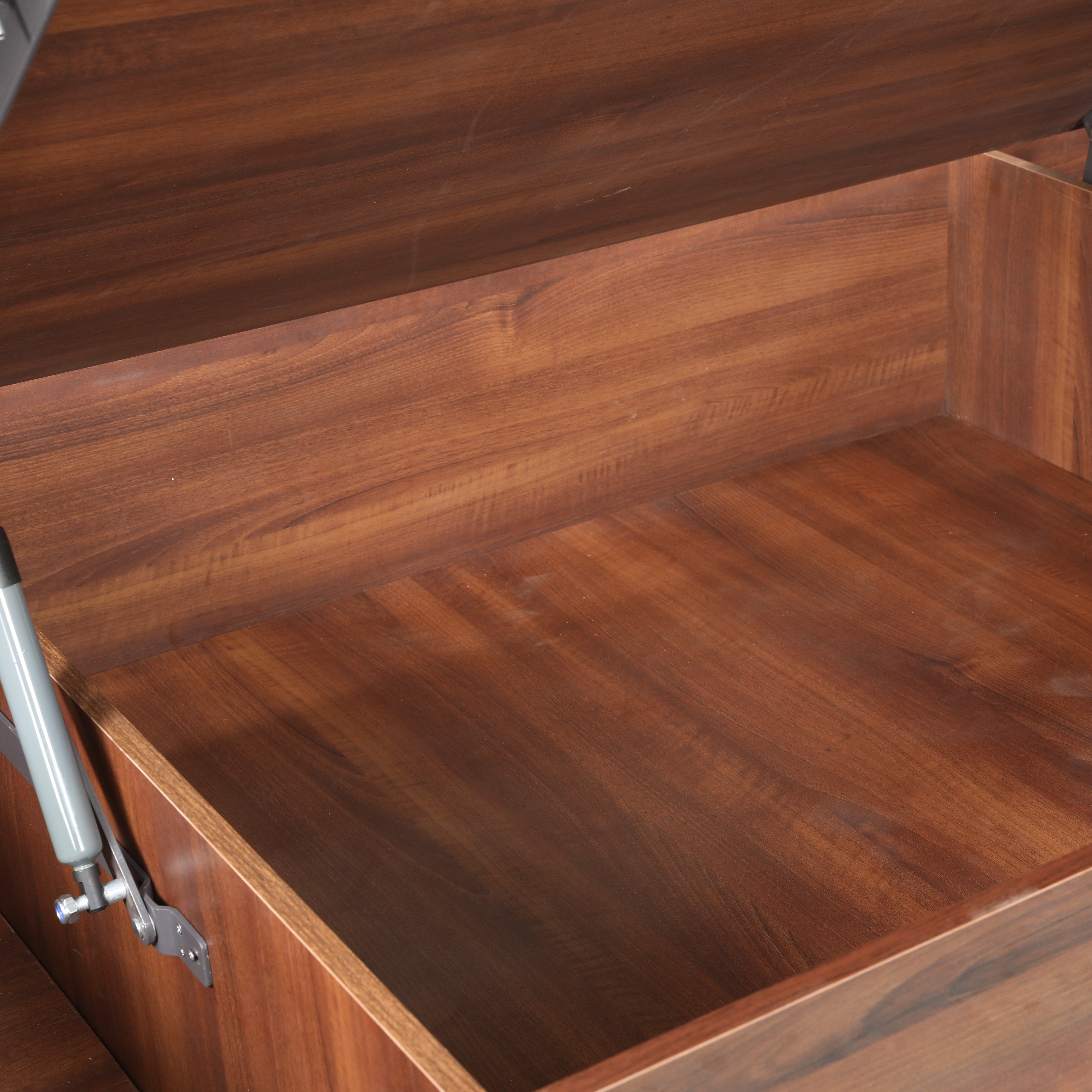 Nova King Size Bed with Hydraulic Storage in Wooden Finish