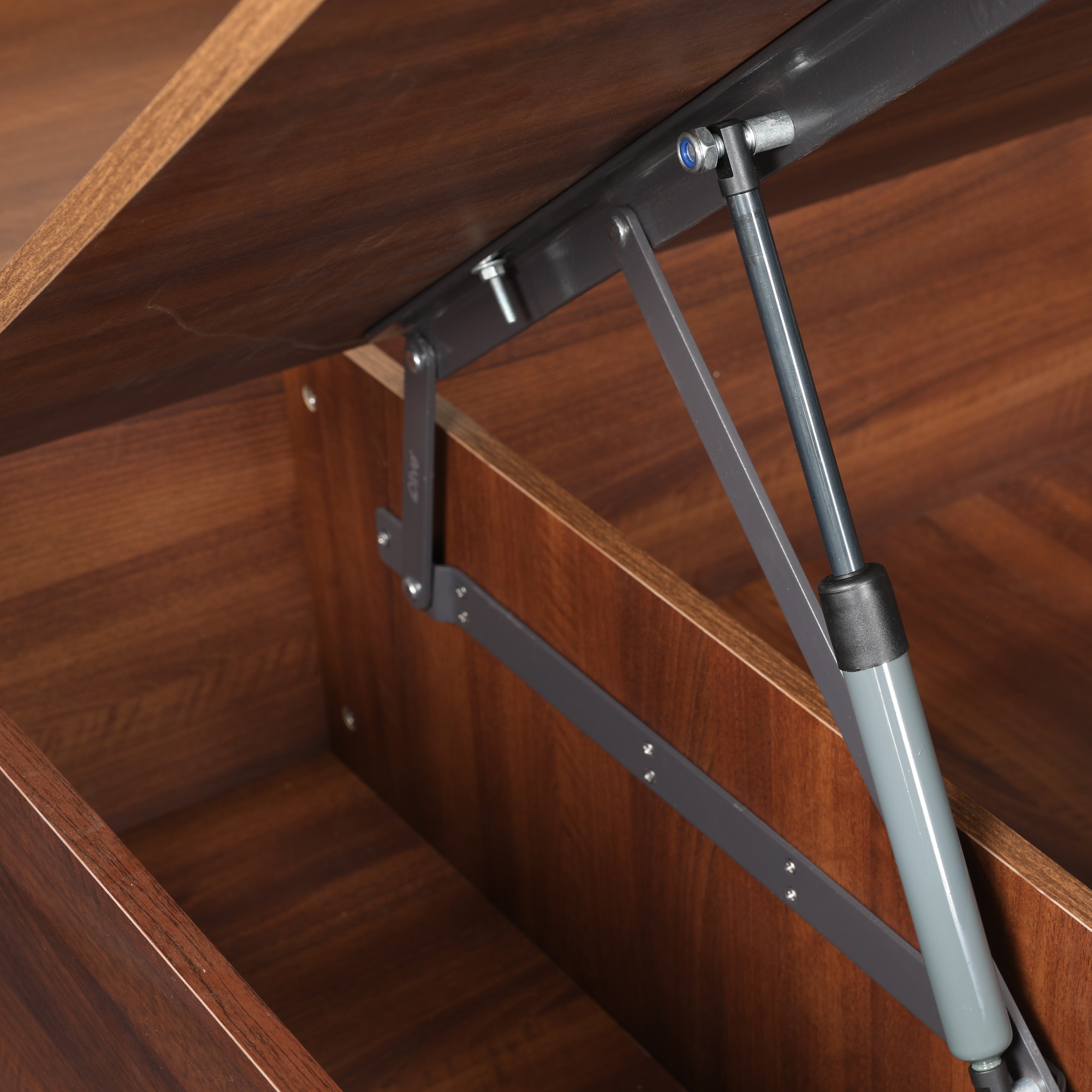 Nova King Size Bed with Hydraulic Storage in Wooden Finish