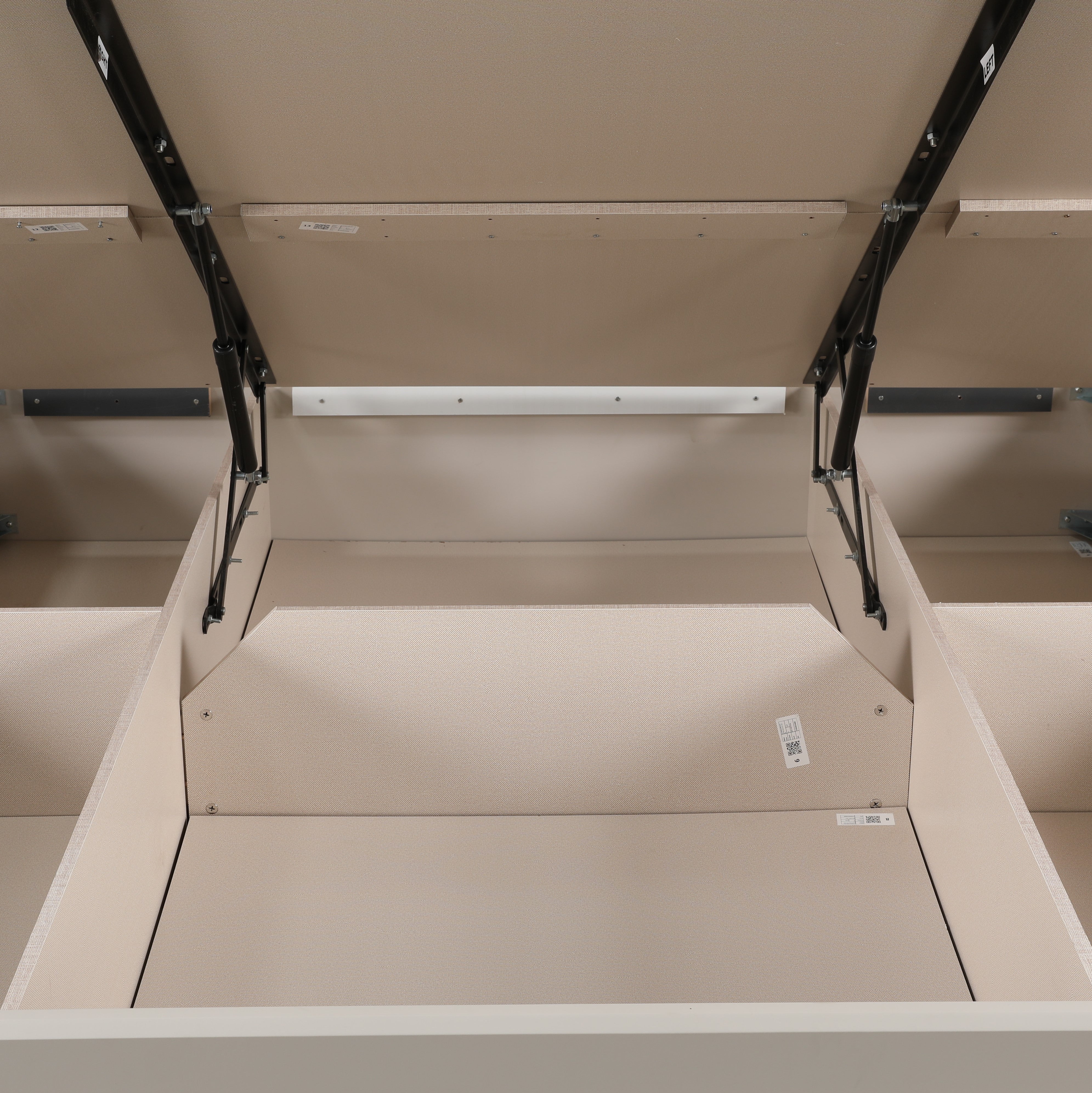 Aurora Queen Bed with Full Hydraulic Storage Pumicgrey