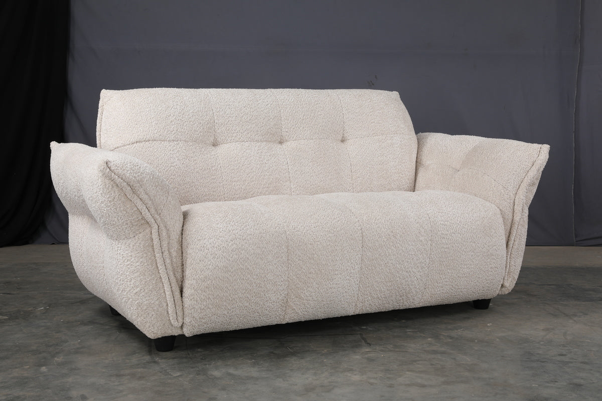 Hazal Fabric 2 Seater Sofa Beige