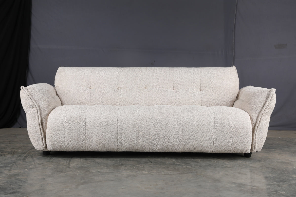 Hazal Fabric 3 Seater Sofa Beige