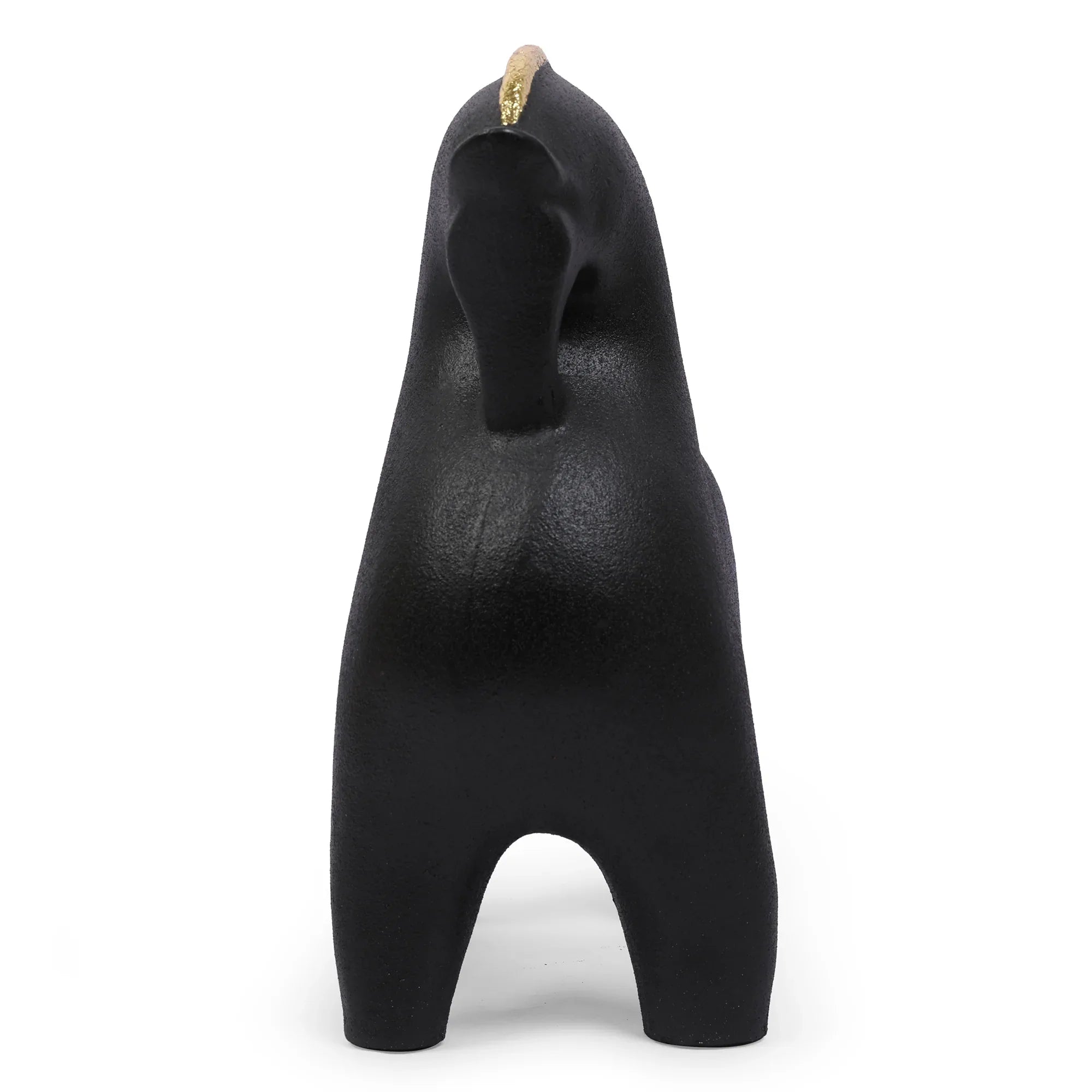 Miraya Contemporary Horse Polyresin Hand Finished Figurine Black 27cm by Living Essence - HomeTown