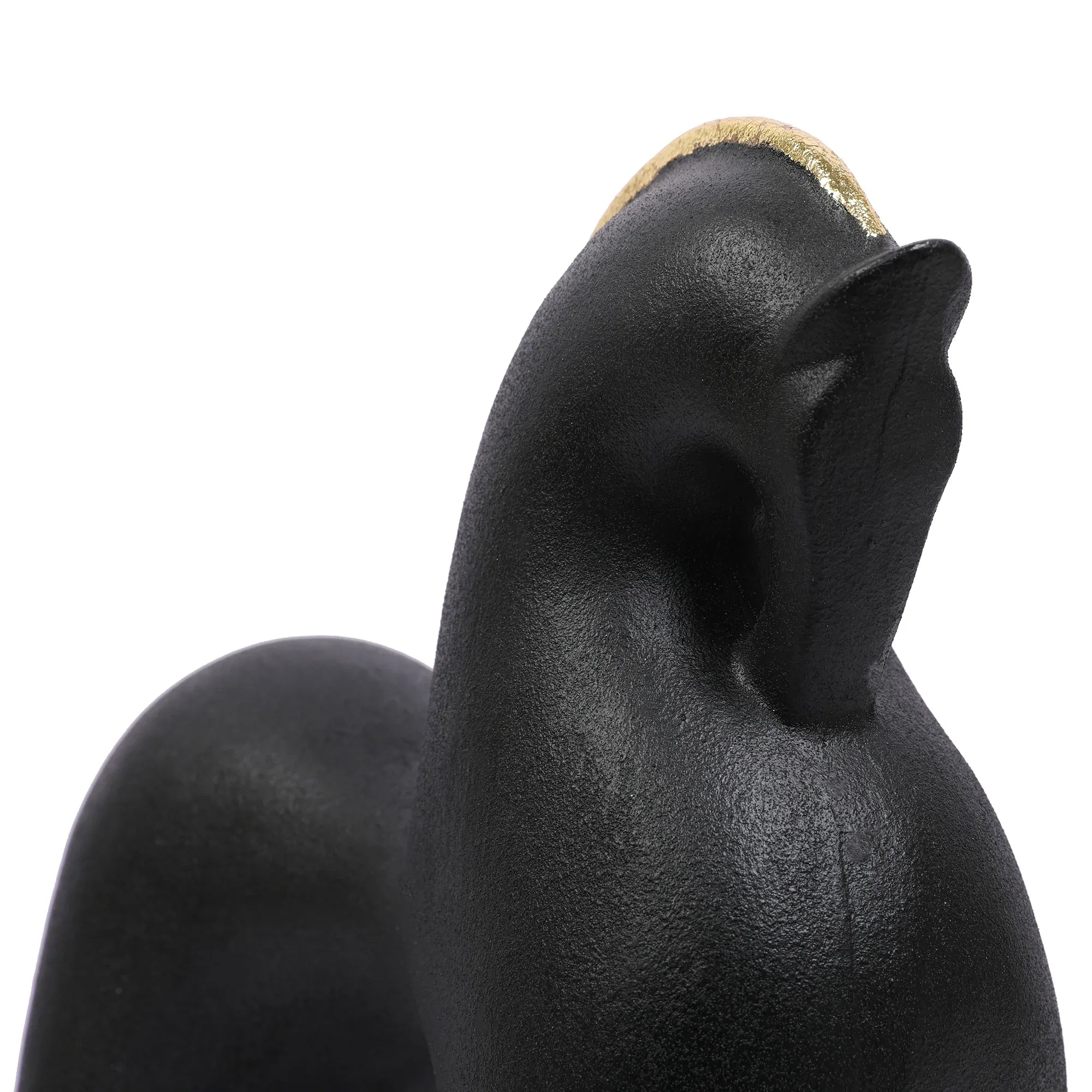 Miraya Contemporary Horse Polyresin Hand Finished Figurine Black 27cm by Living Essence - HomeTown
