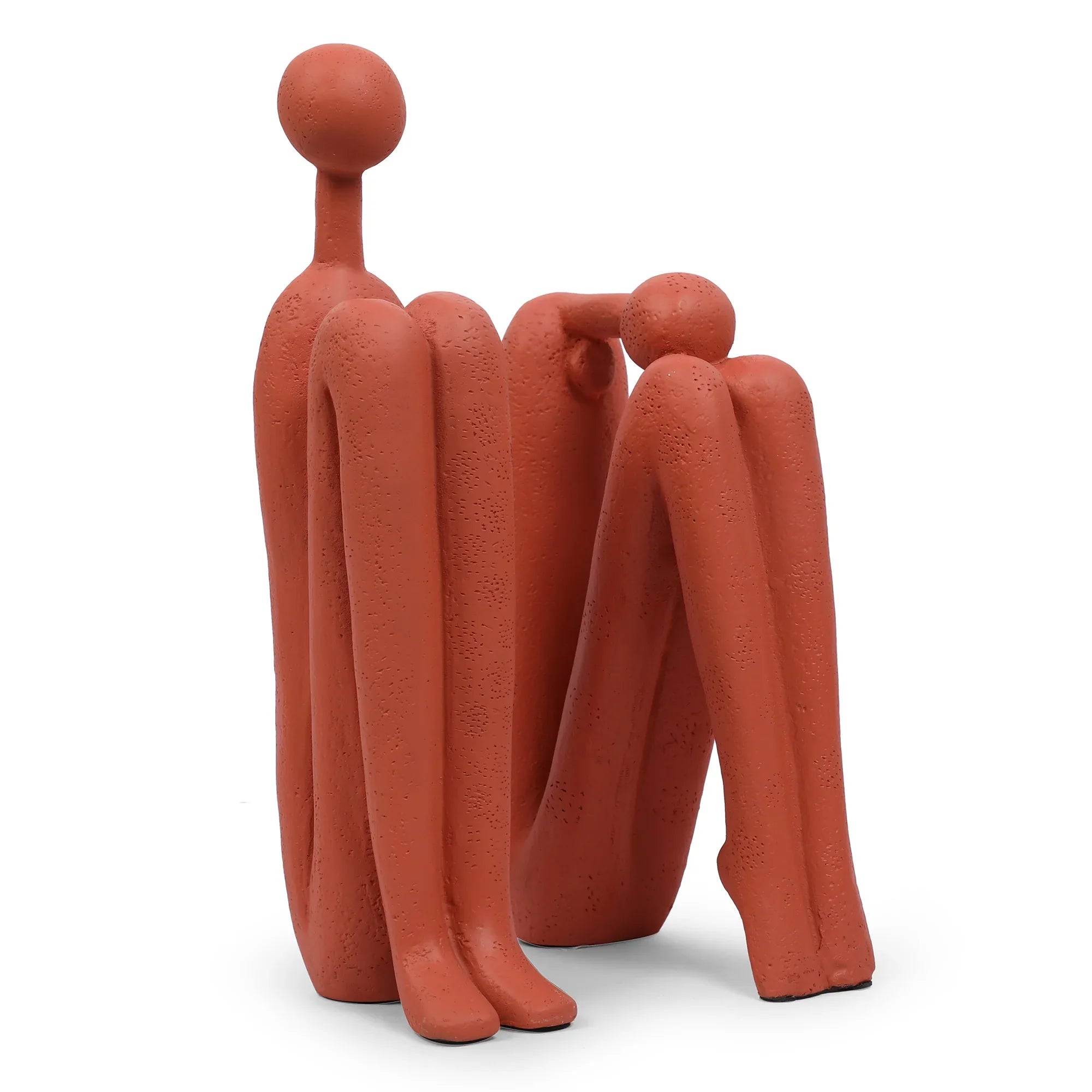 Miraya Modern 2pc Book End Polyresin Hand Finished Terracotta 26cm by Living Essence - HomeTown