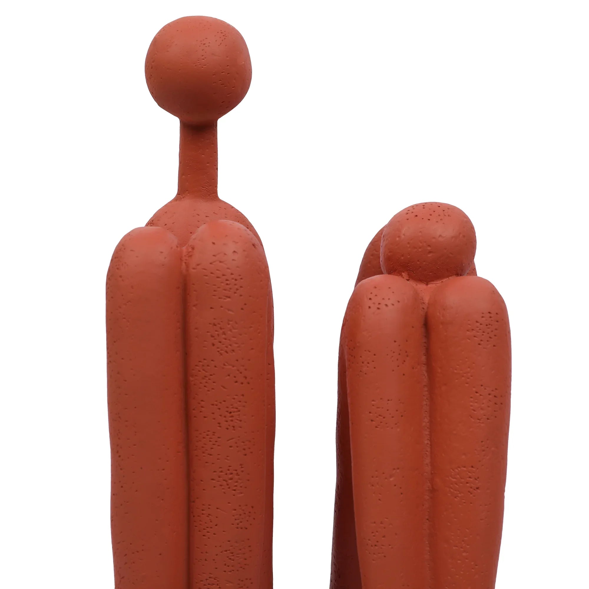 Miraya Modern 2pc Book End Polyresin Hand Finished Terracotta 26cm by Living Essence - HomeTown