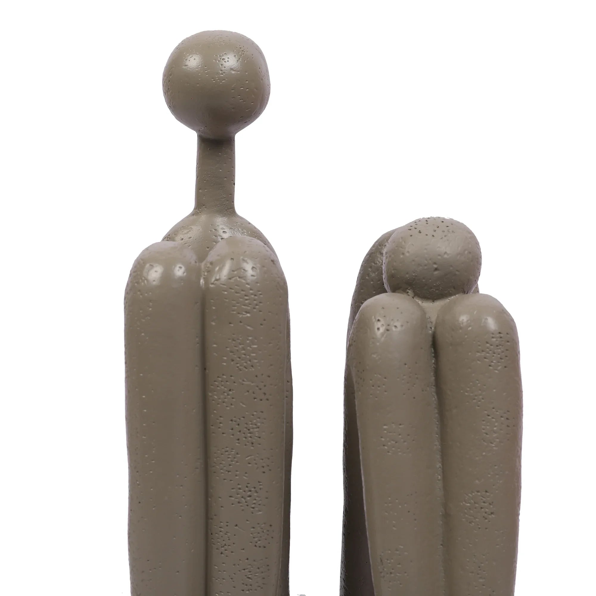 Miraya Modern 2pc Book End Polyresin Hand Finished Taupe 26cm by Living Essence - HomeTown