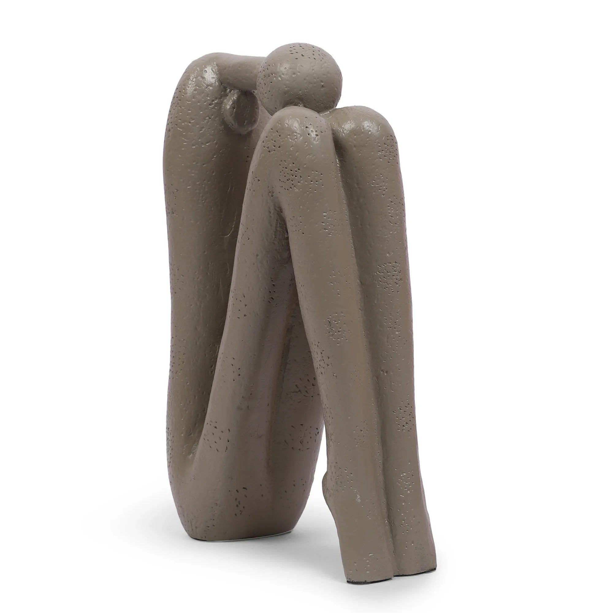 Miraya Modern 2pc Book End Polyresin Hand Finished Taupe 26cm by Living Essence - HomeTown