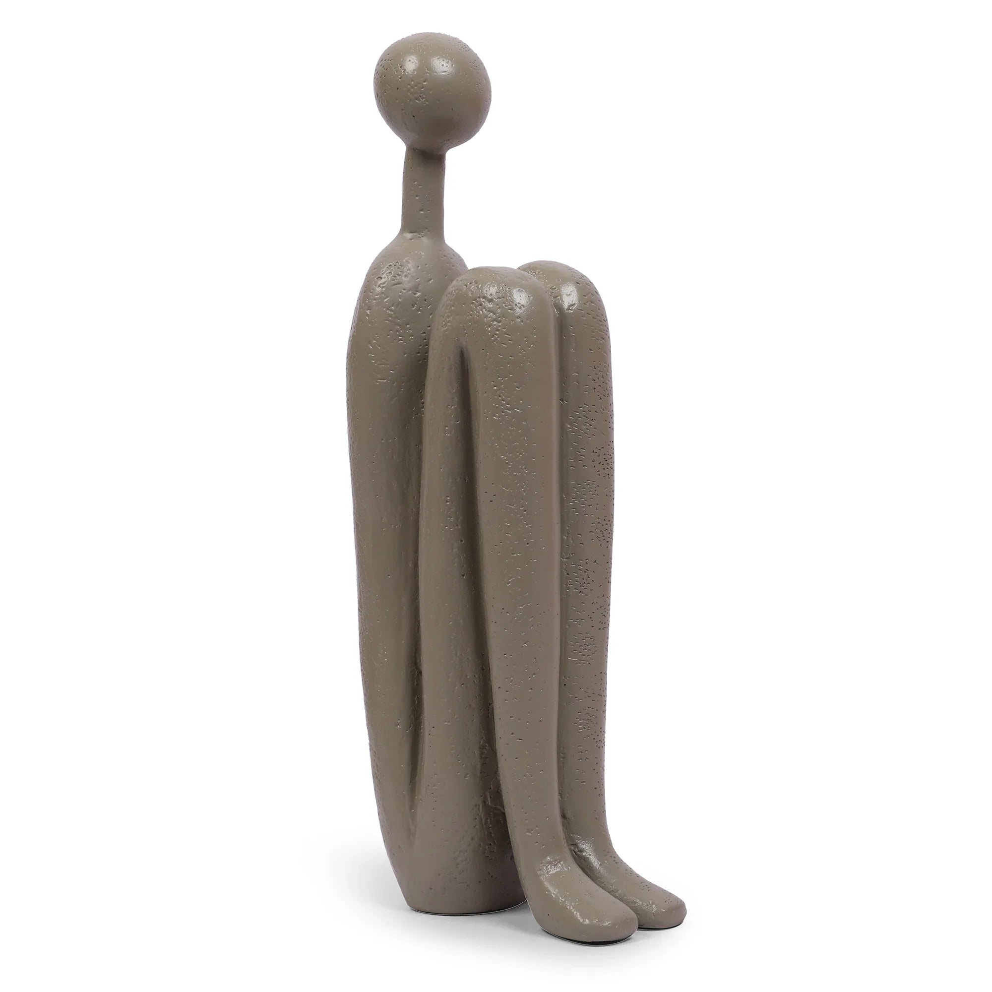 Miraya Modern 2pc Book End Polyresin Hand Finished Taupe 26cm by Living Essence - HomeTown