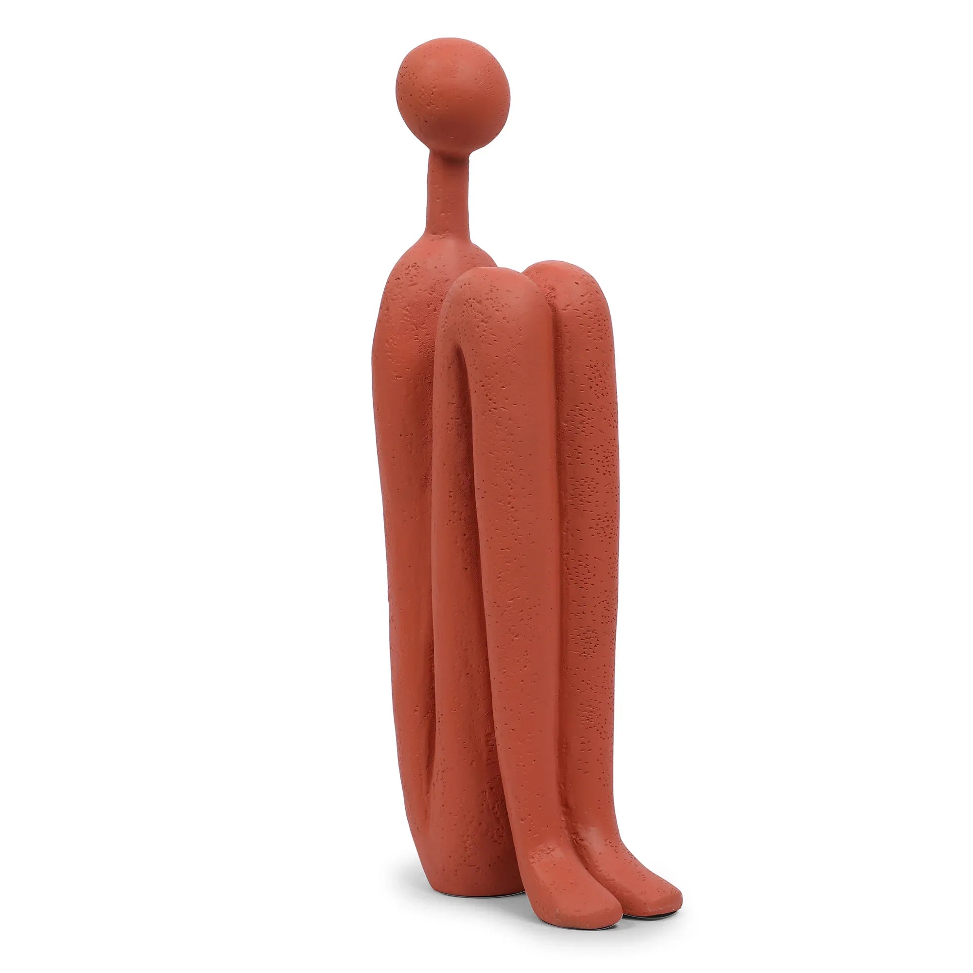 Miraya Modern 2pc Book End Polyresin Hand Finished Terracotta 26cm by Living Essence - HomeTown
