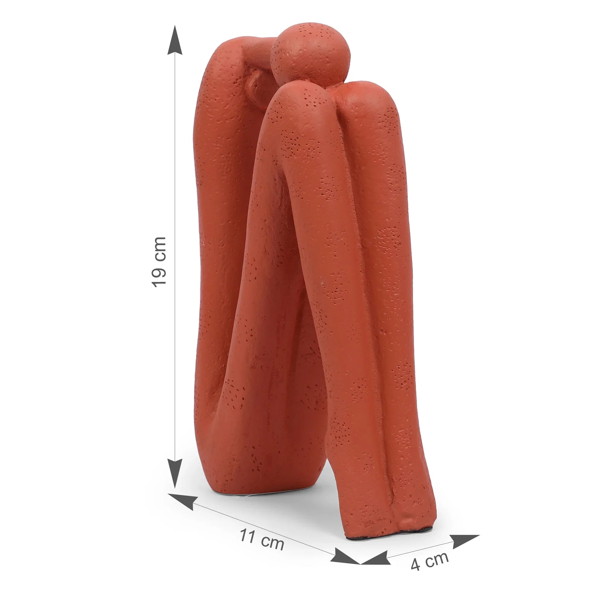 Miraya Modern 2pc Book End Polyresin Hand Finished Terracotta 26cm by Living Essence - HomeTown