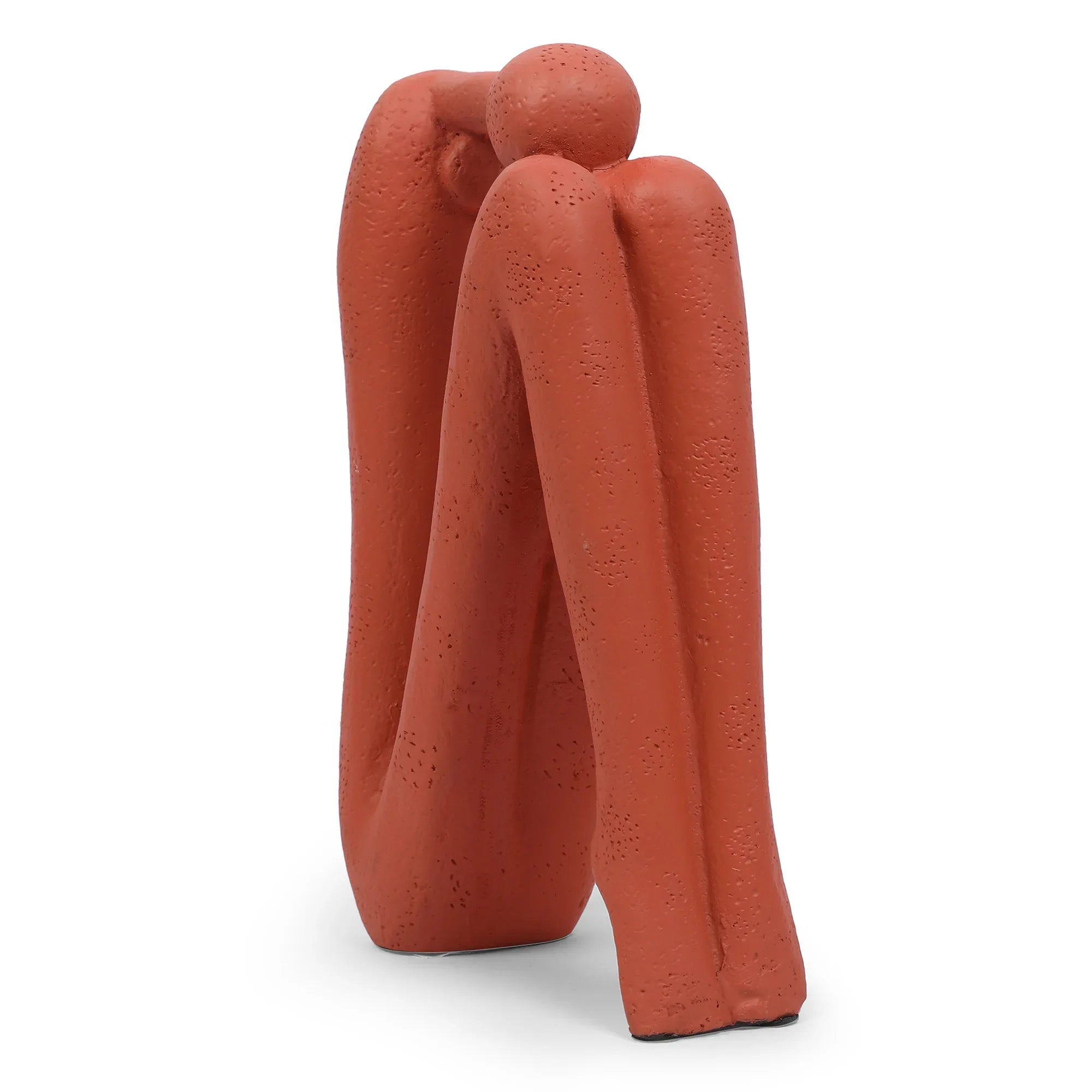 Miraya Modern 2pc Book End Polyresin Hand Finished Terracotta 26cm by Living Essence - HomeTown