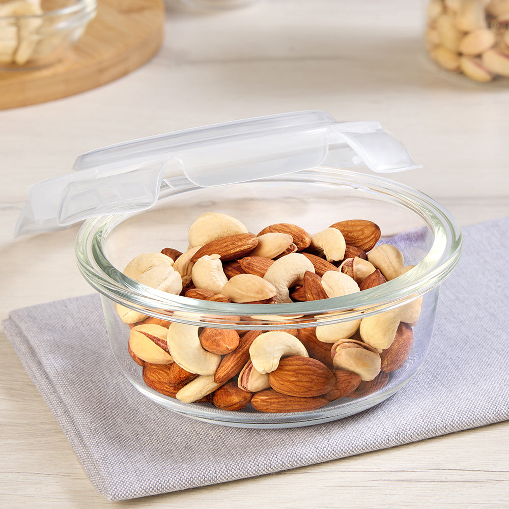 BOROSIL ROUND CONTAINER WITH LID-400ML