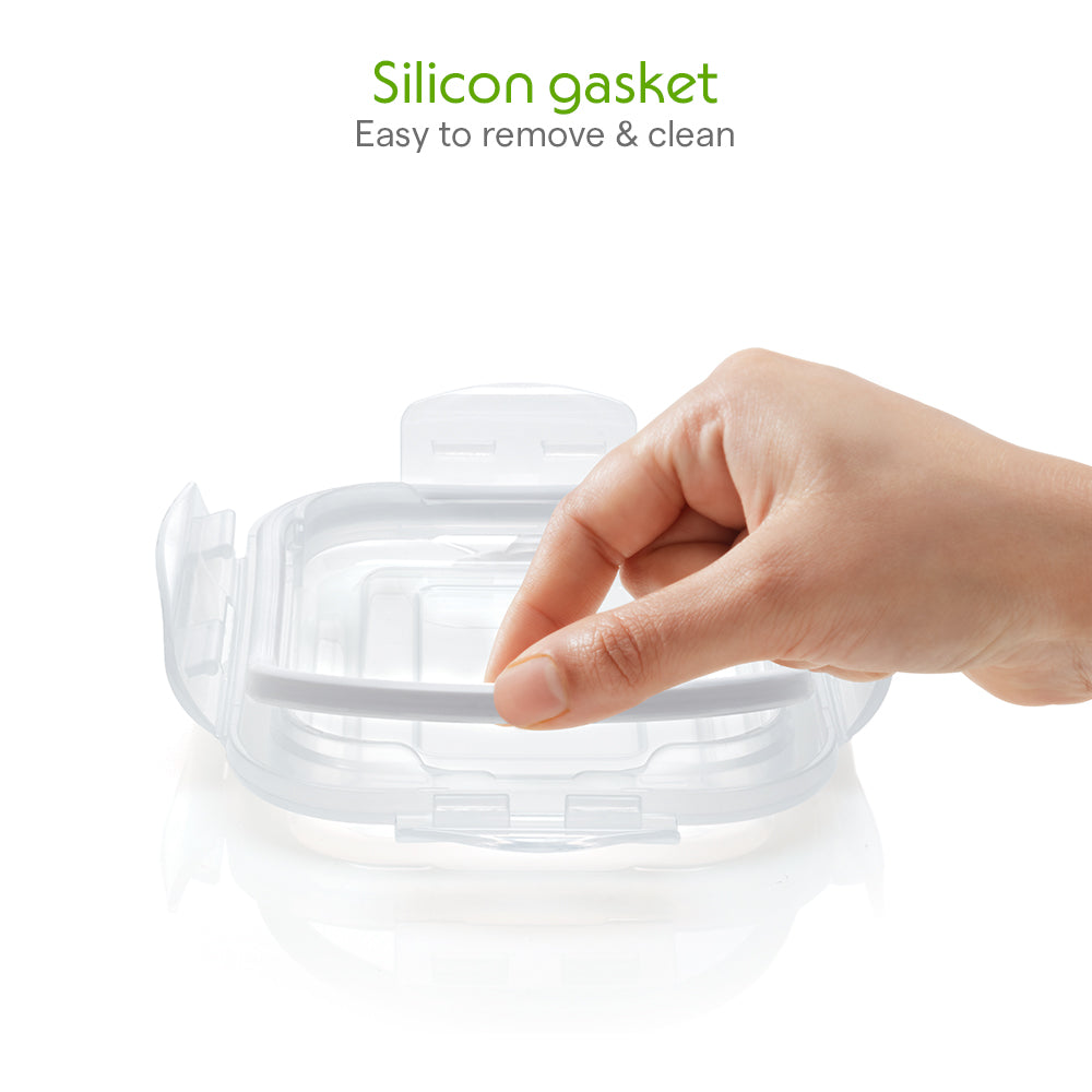BOROSIL RECTANGLE CONTAINER WITH LID-640ML