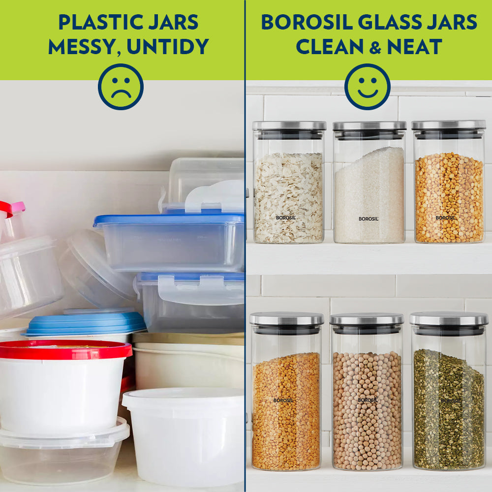 BOROSIL GLASS CLASSIC JAR 600 ML