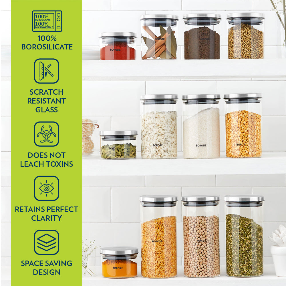 BOROSIL GLASS CLASSIC JAR 600 ML