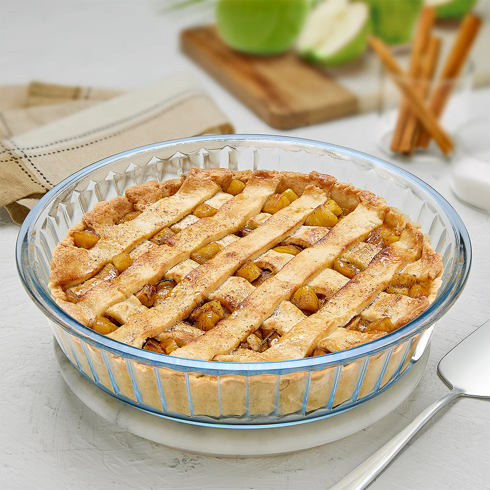 BOROSIL FLUTED GLASS BAKING DISH 1.5 LITRE