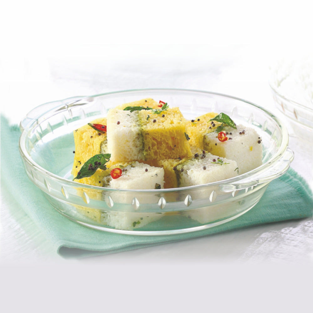 BOROSIL MICROWAVABLE BAKING PLATE 20 CM