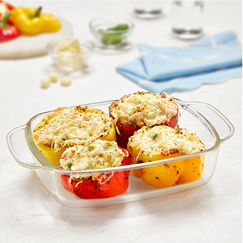 BOROSIL DEEP RECTANGULAR GLASS BAKING DISH 1.5 LITRE